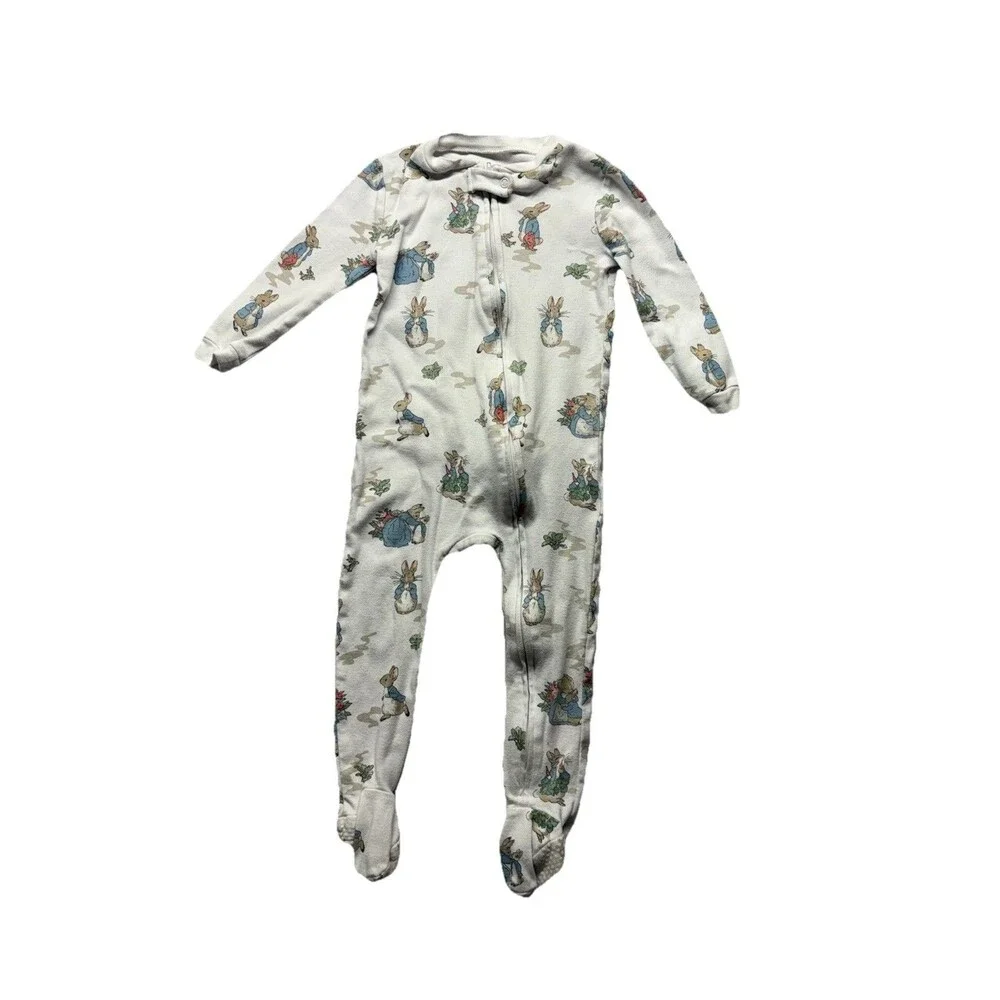Pottery Barn Kids Baby Peter Rabbit Pajama Footed Sleeper One Piece Size 18-24 M